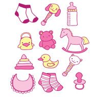 hand drawn baby icons N4
