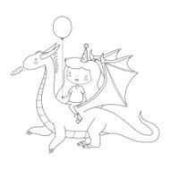 Birthday Girl on Dragon