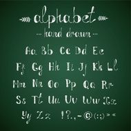 Alphabet and punctuation chalkboard