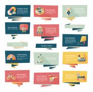 Toy flat banner background set eps10 N29