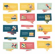 Toy flat banner background set eps10 N30