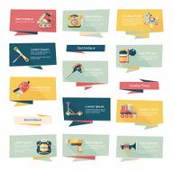 Toy flat banner background set eps10 N31