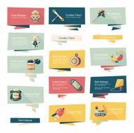 Toy flat banner background set eps10 N32
