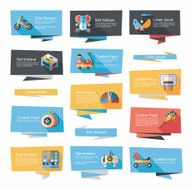 Toy flat banner background set eps10 N33