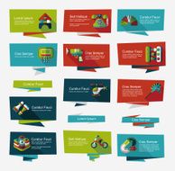 Toy flat banner background set eps10 N34