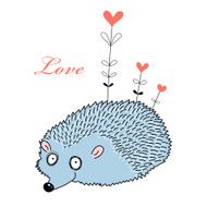 cute hedgehog vector