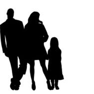 Vector silhouette of family N290