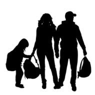 Vector silhouette of family N291
