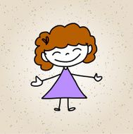 hand drawing cartoon abstract happy kids N15