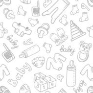 Vector baby seamless N6
