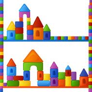 Childish seamless pattern with colorful building kit N6