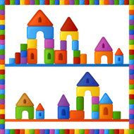 Childish seamless pattern with colorful building kit N7