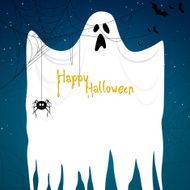 Vector Halloween Background with Ghost N3