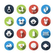 Paper clipped sticker Baby set N7