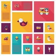 kid toys flat app ui background eps10 N52