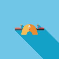 Playground Seesaw flat icon with long shadow N4