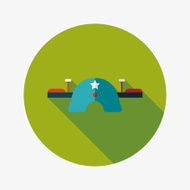 Playground Seesaw flat icon with long shadow N5