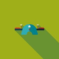 Playground Seesaw flat icon with long shadow N6