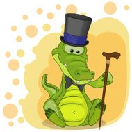 Crocodile in hat