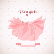 Baby girl shower card N79