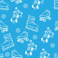 roller skate seamless pattern N5