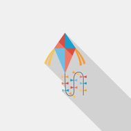 kite flat icon with long shadow eps10 N34