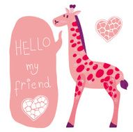 Cute vector giraffe N2