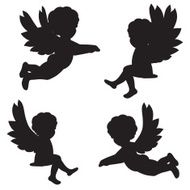 silhouettes of angels