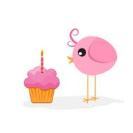 Cute Comic Bird Vector
