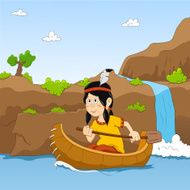 Canoe on the river