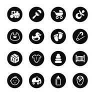 Baby Icons - Black Circle Series