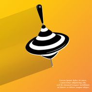 whirligig Flat modern web button with long shadow and space N5