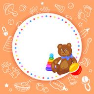 baby background with different objects