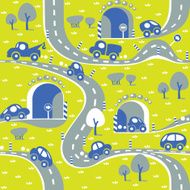 Cars on the road Seamless pattern N8