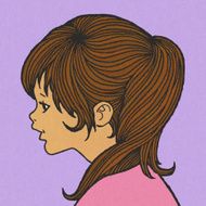 Profile of a Girl with Brown Hair