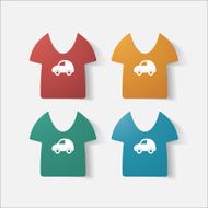 Paper clipped sticker Children&#039;s T-shirt N2