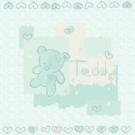 Card with teddy bear