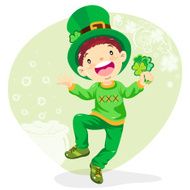 Teenage Boy Celebrating St Patrick&#039;s Day N3