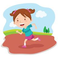 Girl running race
