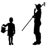 Vector silhouette of the woman N4