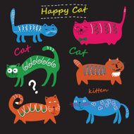 Set of cute cats N2