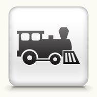 Square Button with Toy Train