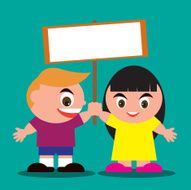 boy and girl cartoon vector