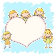 Little girls with messages