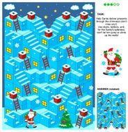 Santa deliver presents 3d Christmas or New Year maze game