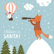 Christmas illustration I Believe in Santa Clause