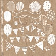 Festive vector set Isolated design elements N2