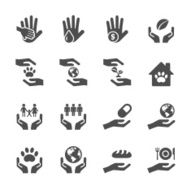 charity and donation icon set 7 vector eps10