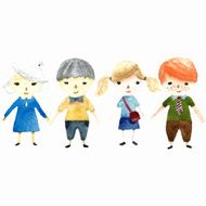 school children illustration N5