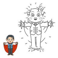 Numbers game for children Halloween characters (vampire)